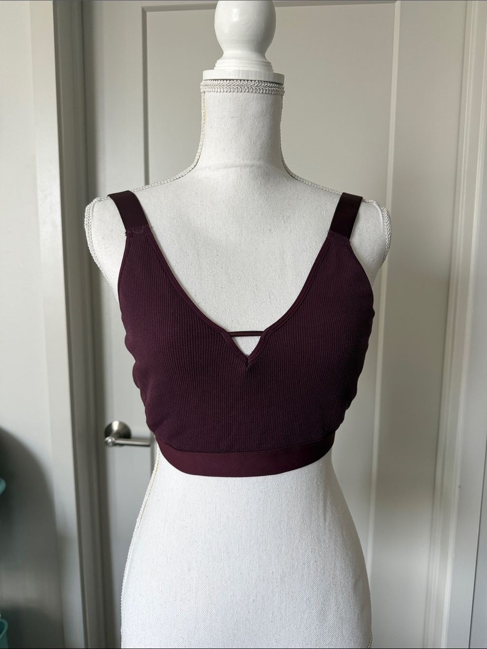 EUC Lively Purple Ribbed Bralette Size 3 Large